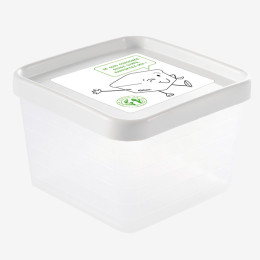 Airtight box 0.6 L + white lid - pack of 12