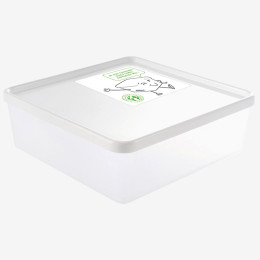 Airtight box 2.5 L + white lid - pack of 6