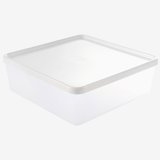 Airtight box 2.5 L + white lid - pack of 6