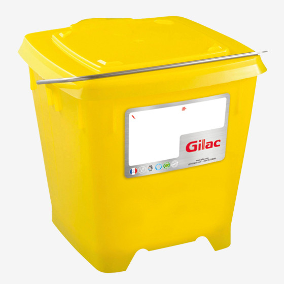 Seau carré HACCP + couvercle étanche