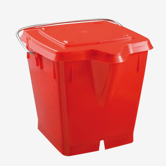 Seau carré HACCP + couvercle étanche