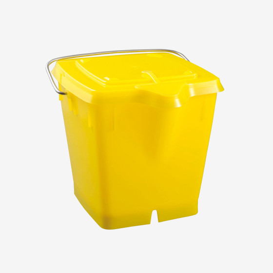Seau carré HACCP + couvercle étanche