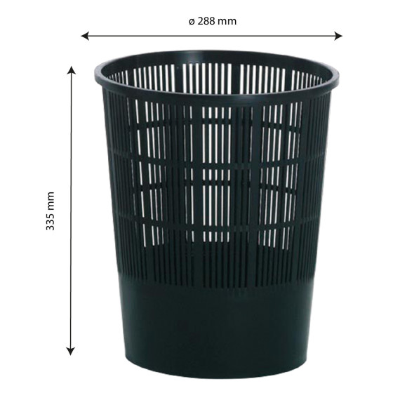 Small perforated waste paper basket+