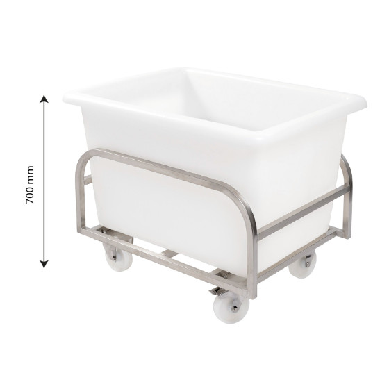 Chariot pour bac grand volume - inox