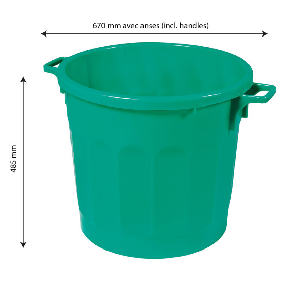 Poubelle ronde tri sélectif