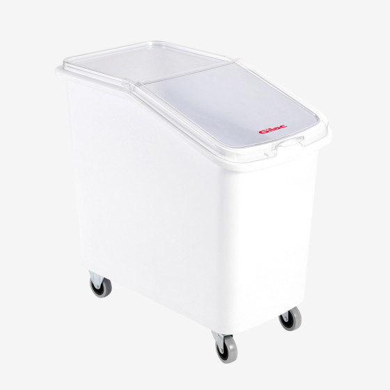 100 L ingredients container + lid - stainless steel wheel housing