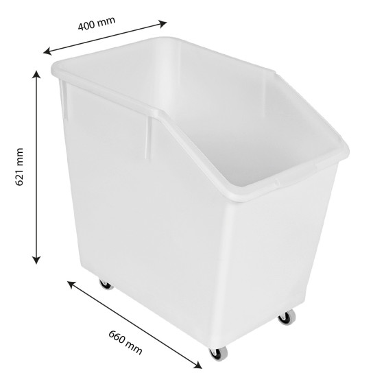 80 L ingredients container + 4 wheels