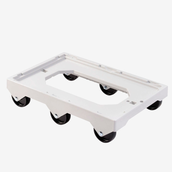 Socle rouleur 6 roues - axe inox