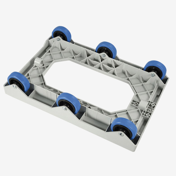 Socle rouleur 6 roues silence - axe inox
