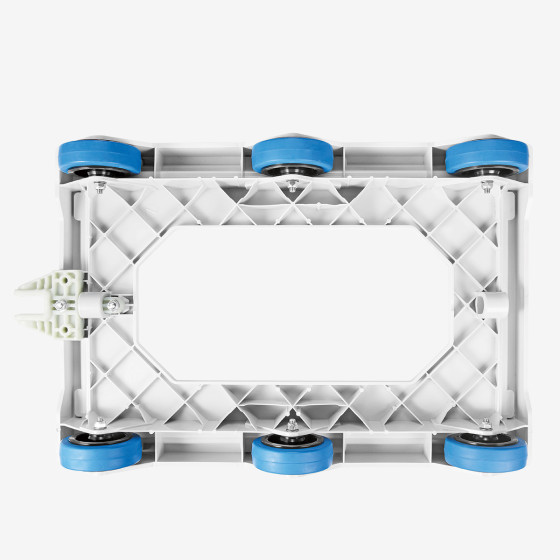 Socle rouleur 6 roues silence - axe inox