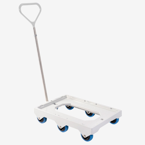 Socle rouleur 6 roues silence - axe inox