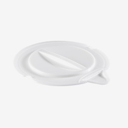 Lid for round bucket with pouring spout