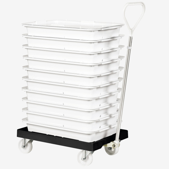 Removable pulling bar for 4,5 or 6 wheel dollies