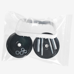 Roues + visserie pour support sac