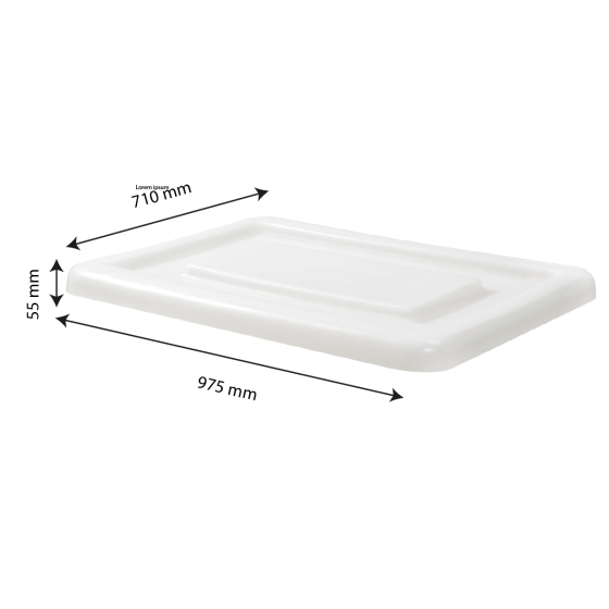 Couvercle pour bac grand volume semi-cylindrique