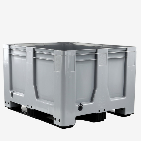 Pallet container with 3 runners - 1000 x 1200