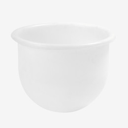 Large volume hemispheric container