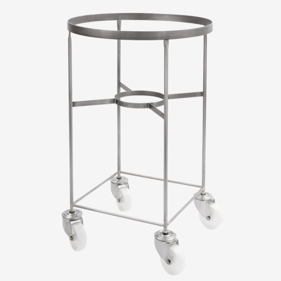 Chariot pour bac grand volume hémisphérique - inox