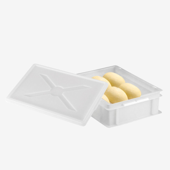 Couvercle pour demi-bac à pâtons clipsable 400 x 300 mm - blanc