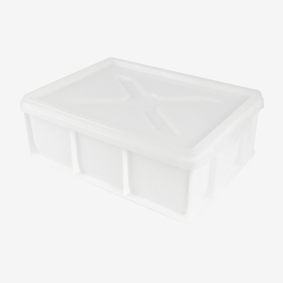 Couvercle pour demi-bac à pâtons clipsable 400 x 300 mm - blanc