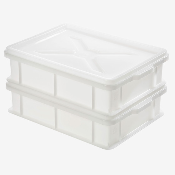Couvercle pour demi-bac à pâtons clipsable 400 x 300 mm - blanc