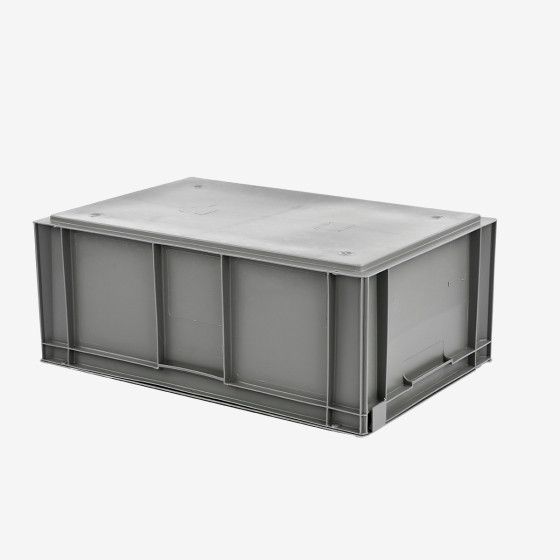 Solid container + attached lid - 600 x 400