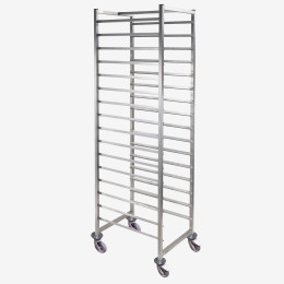 16-rack stainless steel trolley