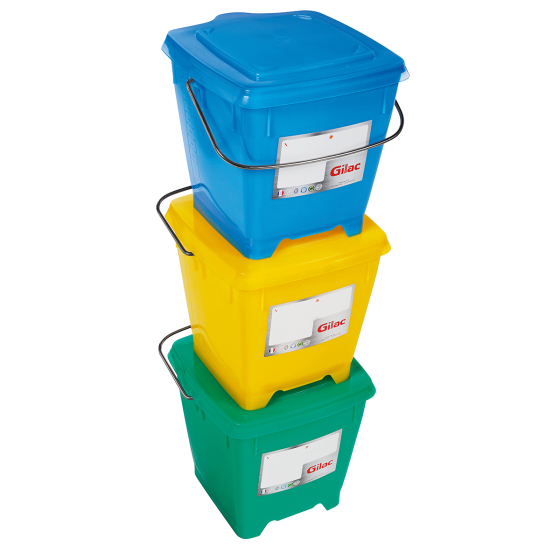 Seau carré HACCP + couvercle étanche