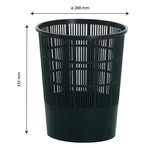 Small perforated waste paper basket+