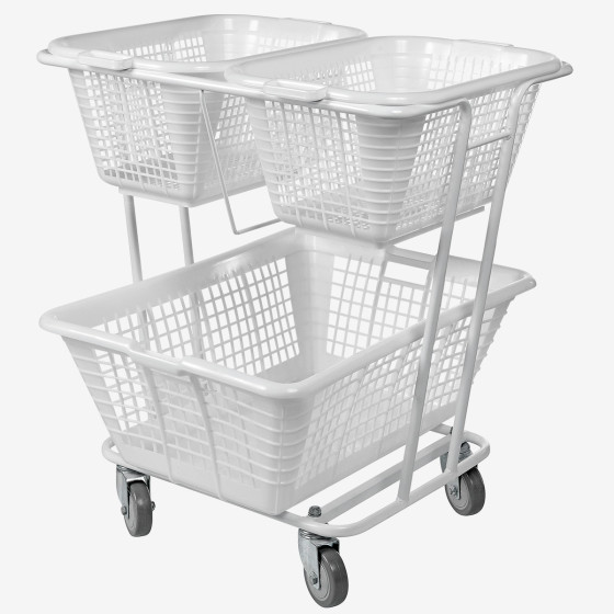 Chariot pour corbeille à linge
