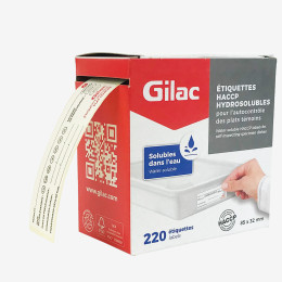 Water-soluble labels for food traceability - box of 220