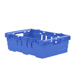 Multi-height nesting stacking perforated crate