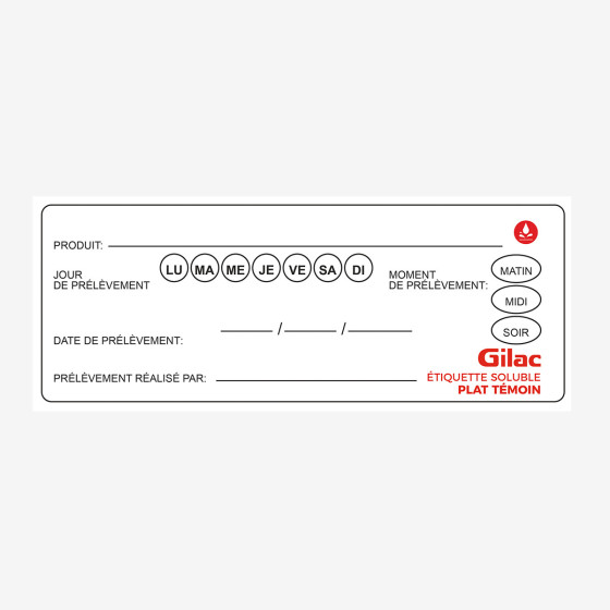 Water-soluble labels for food traceability - box of 220