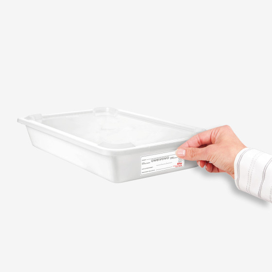 Water-soluble labels for food traceability - box of 220