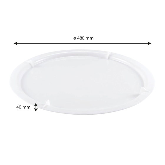 Lid for 19 L round dividing dough container