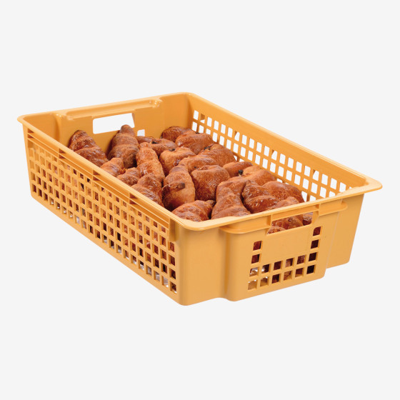 Large pastry crate - 28 L - beige