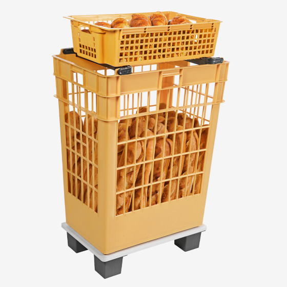 Large pastry crate - 28 L - beige