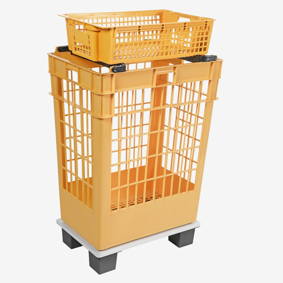 Large pastry crate - 28 L - beige