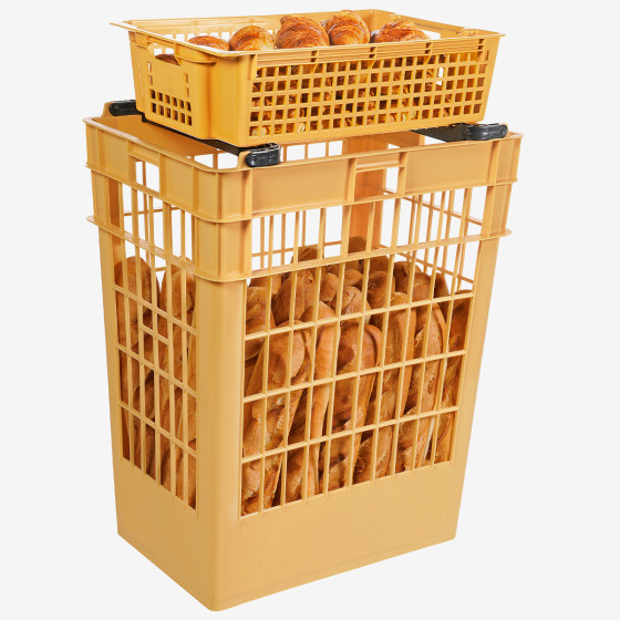 Large pastry crate - 28 L - beige