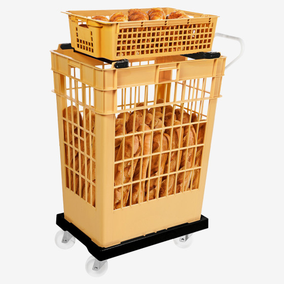 Large pastry crate - 28 L - beige