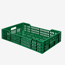 Perforated crate 600 x 400 in recycled PEHD