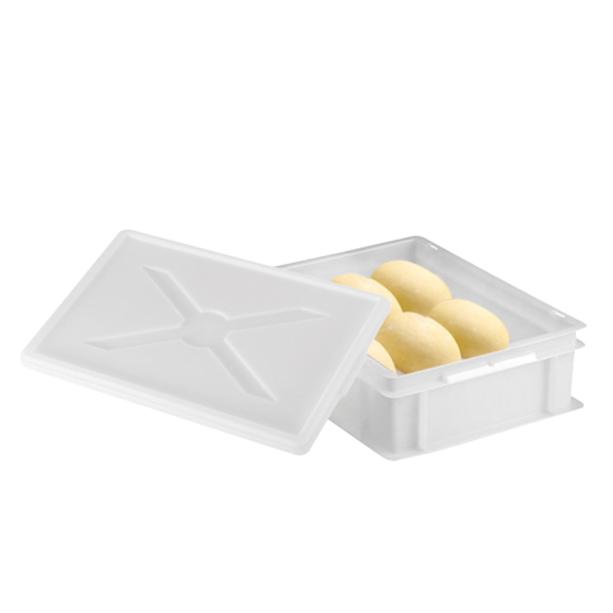Couvercle pour demi-bac à pâtons clipsable 400 x 300 mm - blanc