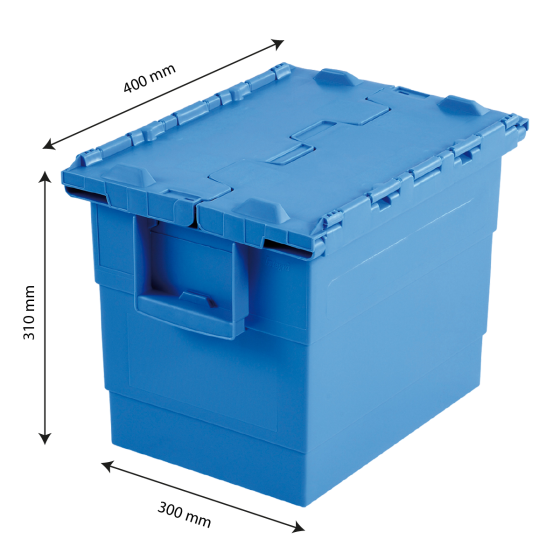 Container with integrated lid - 400 x 300