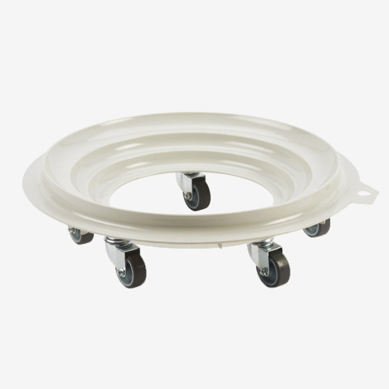 5-wheel round dolly - steel wheel housing
