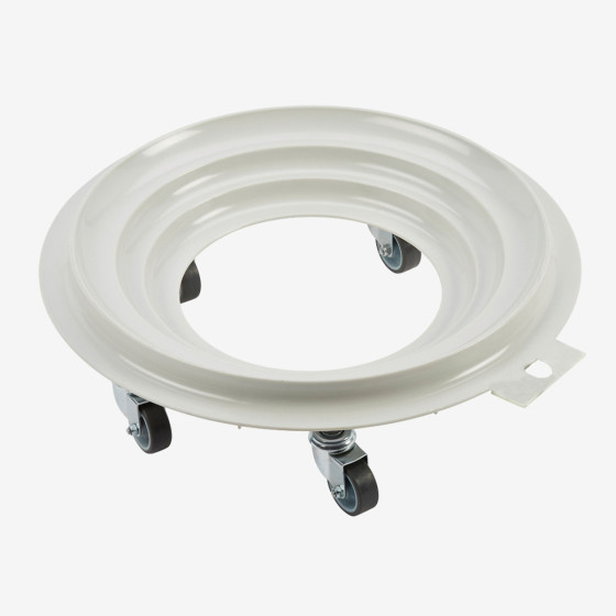 Socle rouleur rond 5 roues - chape acier
