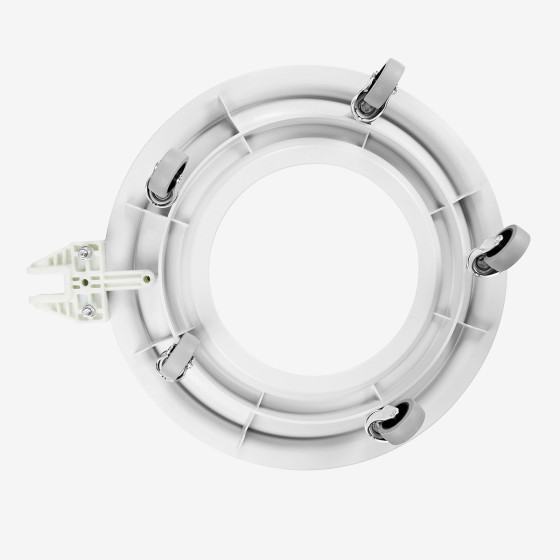 Socle rouleur rond 5 roues - chape acier