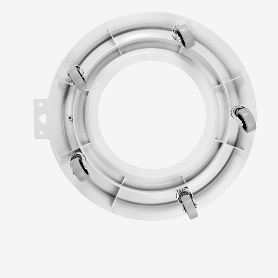 Socle rouleur rond 5 roues - chape acier