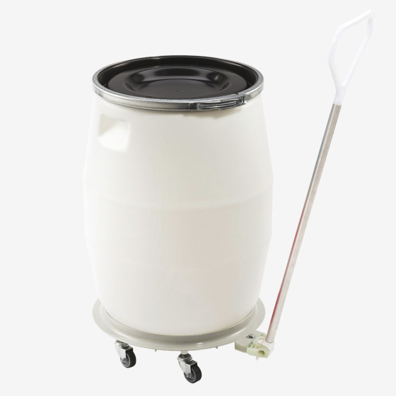 Socle rouleur rond 5 roues - chape acier