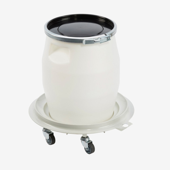 Socle rouleur rond 5 roues - chape acier