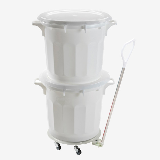 Socle rouleur rond 5 roues - chape acier